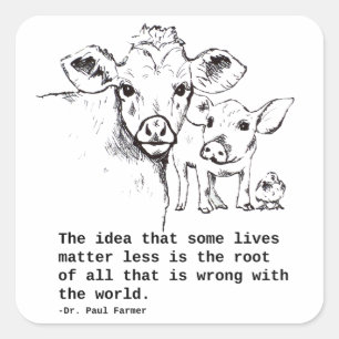 Adesivo Quadrado Vinheta dos Direitos dos Animais