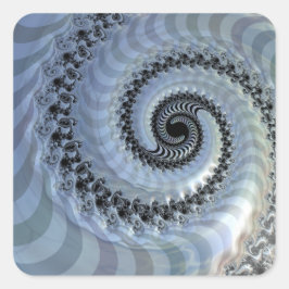 Adesivo Quadrado Vinheta Espiral Espiral Fractal
