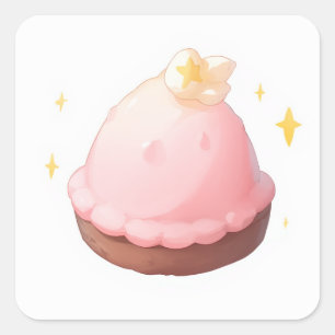 Adesivo Quadrado Vinheta Estética Doce