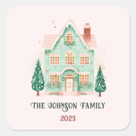 Adesivo Quadrado Vinheta Festiva Personalizada