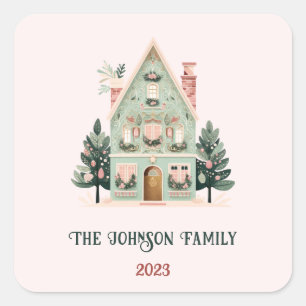 Adesivo Quadrado Vinheta Festiva Personalizada