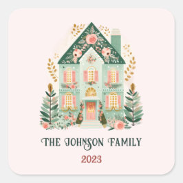 Adesivo Quadrado Vinheta Festiva Personalizada