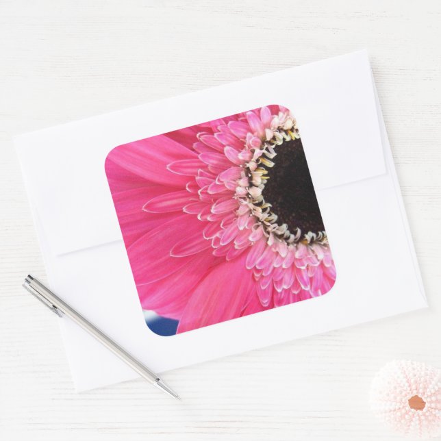 Adesivo Quadrado Vinheta Flor (Envelope)
