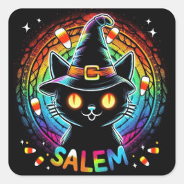 Adesivo Quadrado Vinheta Gatinho de milho doce