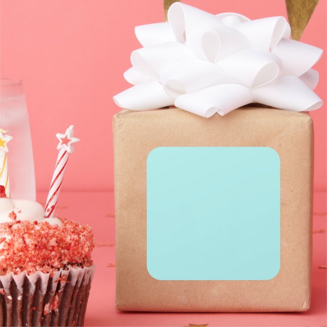 Adesivo Quadrado Vinheta grande quadrada turquesa clara (Festa)