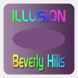 Adesivo Quadrado Vinheta "ILLUSION Beverly Colinas"!