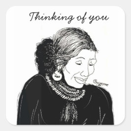 Adesivo Quadrado Vinheta indiana