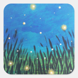 Adesivo Quadrado Vinheta Inseto brilhante