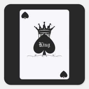 Adesivo Quadrado Vinheta King of Spades