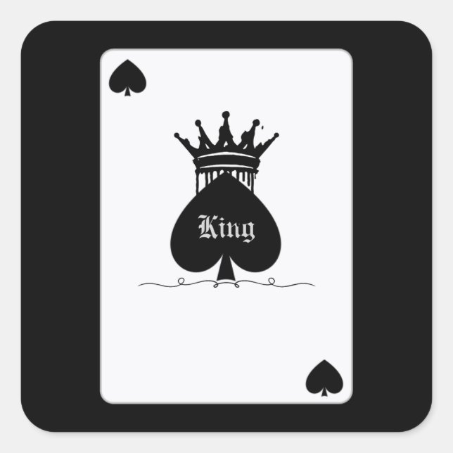 Adesivo Quadrado Vinheta King of Spades (Frente)