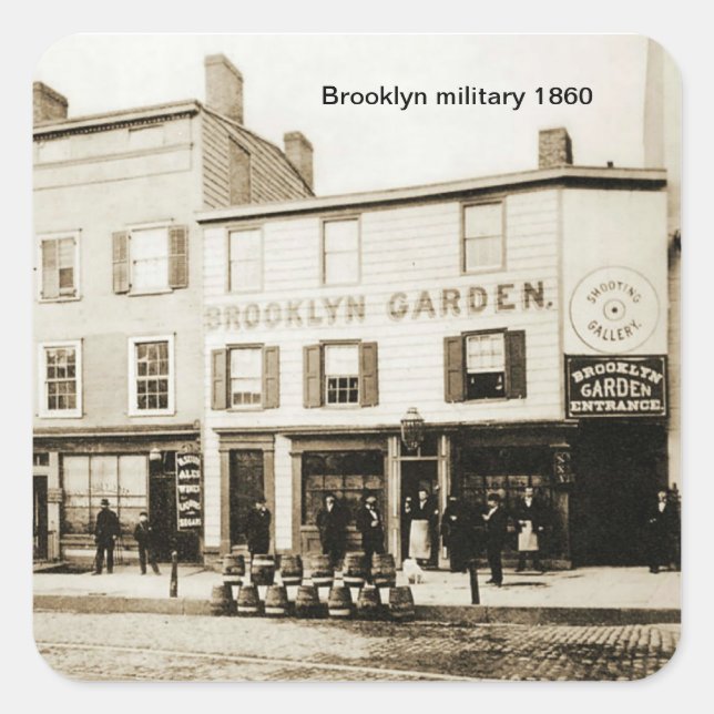 Adesivo Quadrado Vinheta militar Brooklyn (Frente)