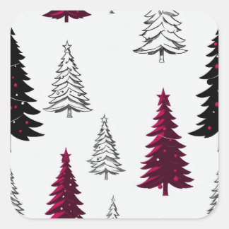 Adesivo Quadrado Vinheta Natal