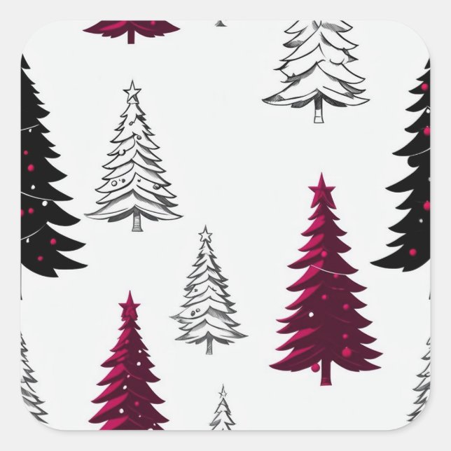 Adesivo Quadrado Vinheta Natal (Frente)