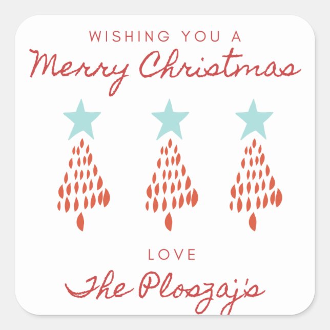 Adesivo Quadrado Vinheta Natal (Frente)