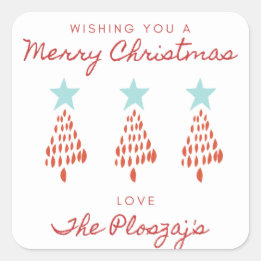 Adesivo Quadrado Vinheta Natal