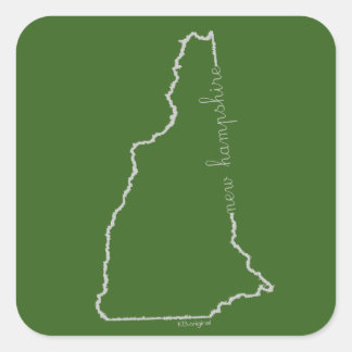 Adesivo Quadrado Vinheta New Hampshire