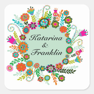 Adesivo Quadrado Vinheta pessoal - SRF