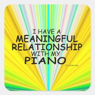 Adesivo Quadrado Vinheta-Praça-Piano com Relação Significativa