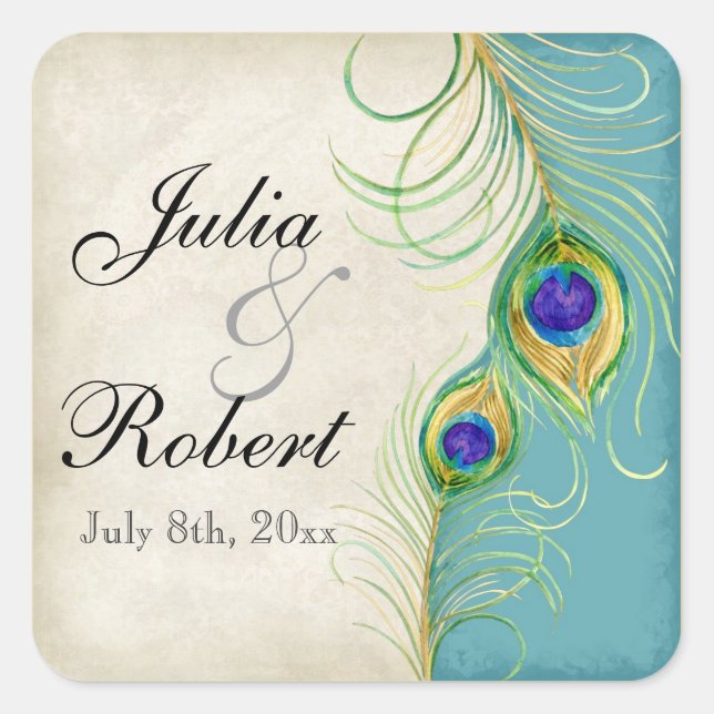 Adesivo Quadrado Vinheta-Presente Favorável - Casas-Penas-Penas-Cas (Frente)