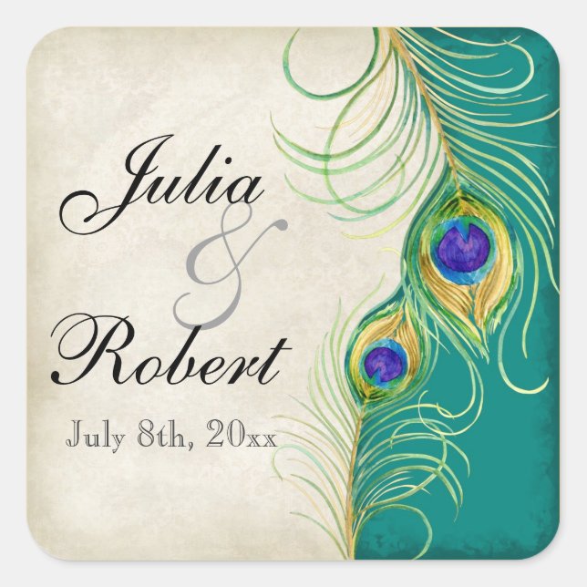 Adesivo Quadrado Vinheta-Presente Favorável - Casas-Penas-Penas-Cas (Frente)