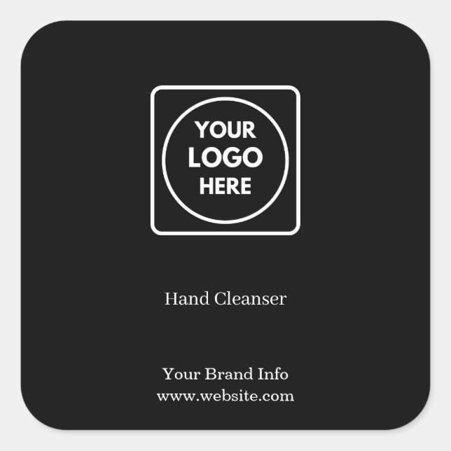 Adesivo Quadrado Vinheta Preta-19 | Saneamento de Negócios Personal (Frente)