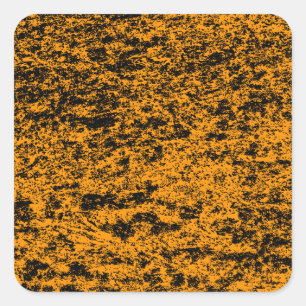 Adesivo Quadrado Vinheta Preta e Laranja Marble Square