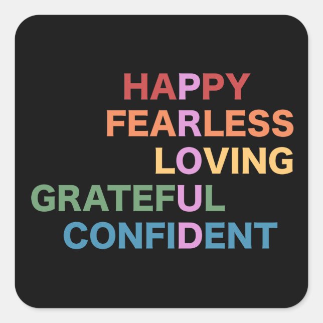 Adesivo Quadrado Vinheta Preto Quadrada da PROUD (Frente)