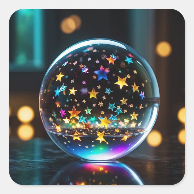 Adesivo Quadrado Vinheta quadrada. (Frente)