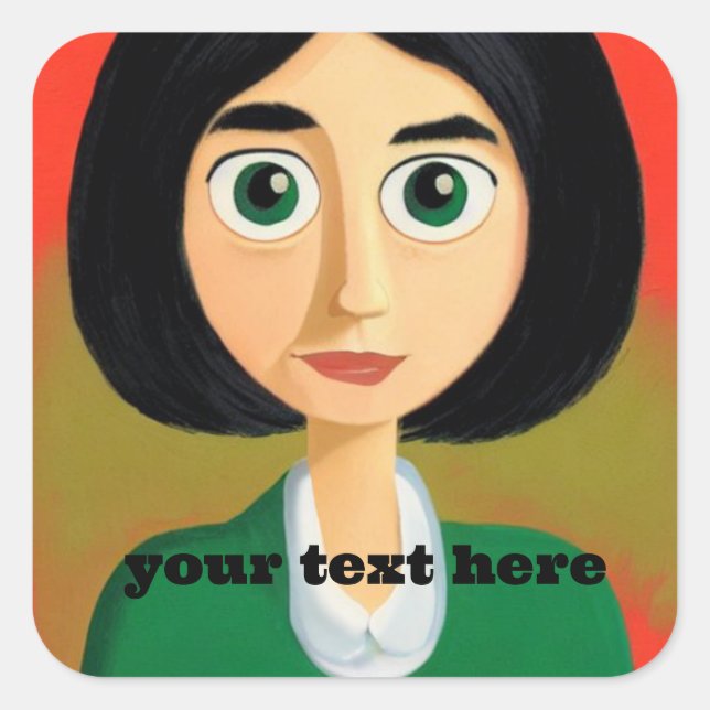 Adesivo Quadrado Vinheta Quadrada (Frente)