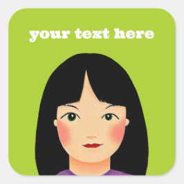 Adesivo Quadrado Vinheta Quadrada