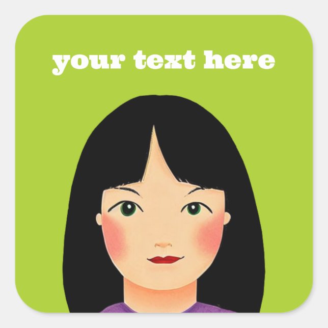 Adesivo Quadrado Vinheta Quadrada (Frente)