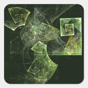 Adesivo Quadrado Vinheta quadrada de Abstrato de equilíbrio torcid