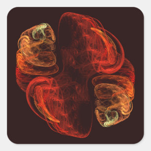 Adesivo Quadrado Vinheta quadrada de Abstrato de metamorfose