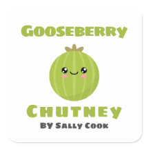 Vinheta quadrada de chutney de Gooseberry