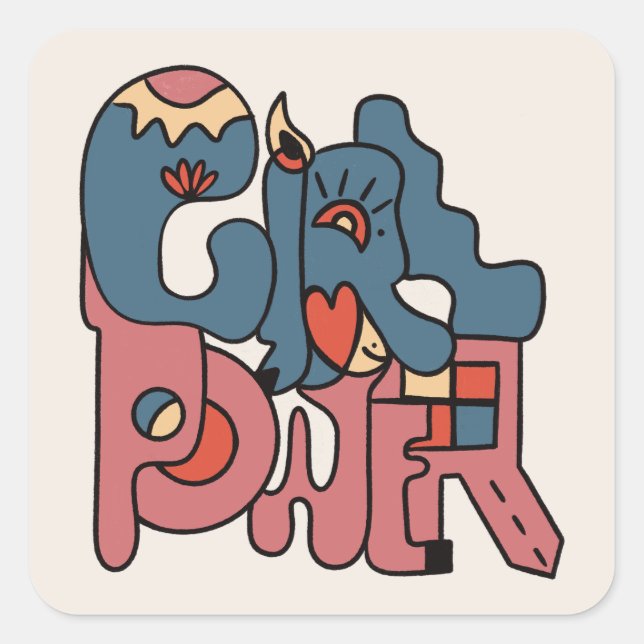 Adesivo Quadrado Vinheta Quadrada de Energia (Frente)