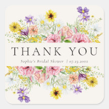 Vinheta Quadrada de Flores Selvagem de Água