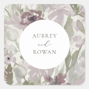 Adesivo Quadrado Vinheta Quadrada de Jardim Flourado