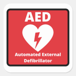 Adesivo Quadrado Vinheta quadrada do kit de emergência