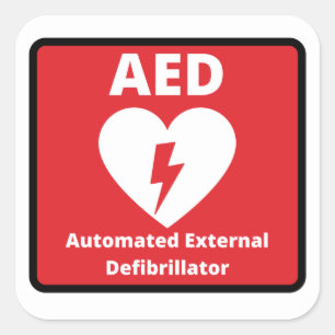 Adesivo Quadrado Vinheta quadrada do kit de emergência