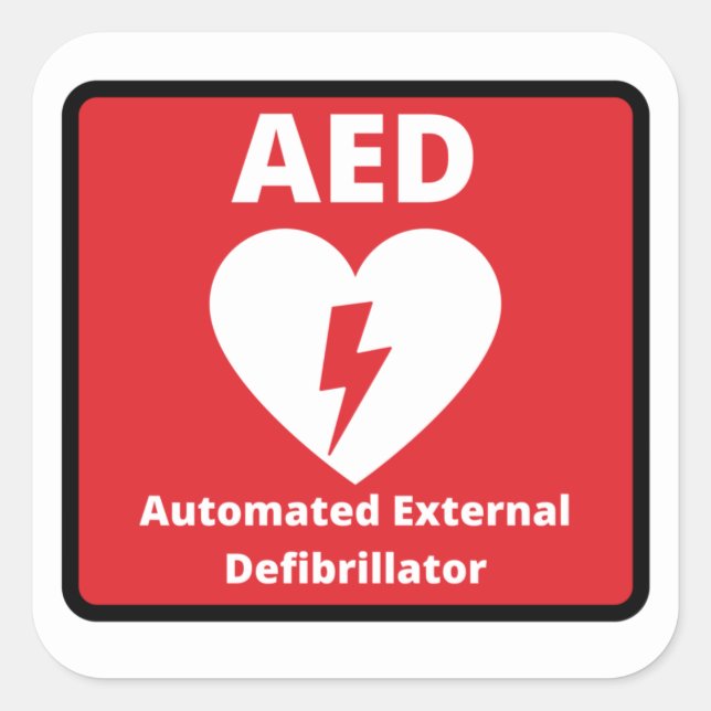 Adesivo Quadrado Vinheta quadrada do kit de emergência (Frente)