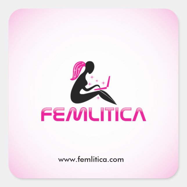 Adesivo Quadrado Vinheta quadrada Femlitica (Frente)