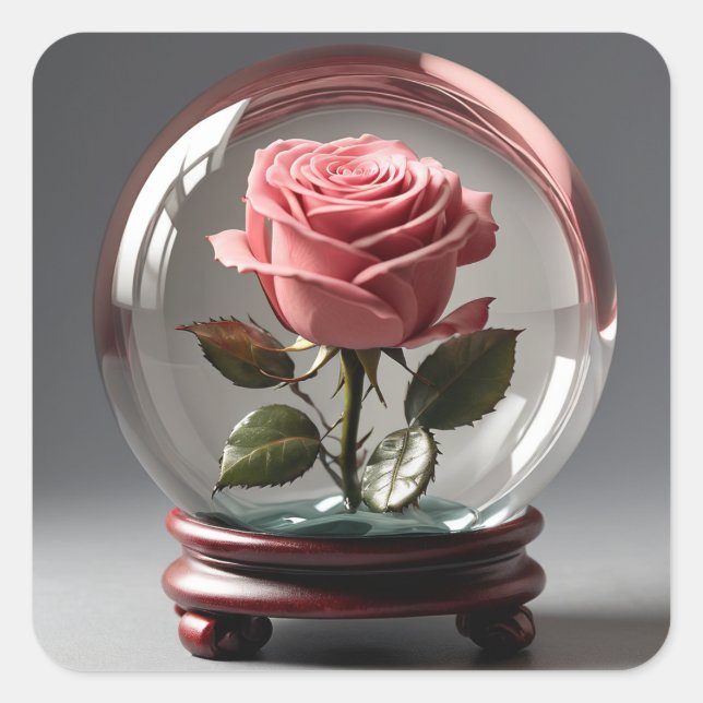 Adesivo Quadrado vinheta quadrada graciosa. (Frente)