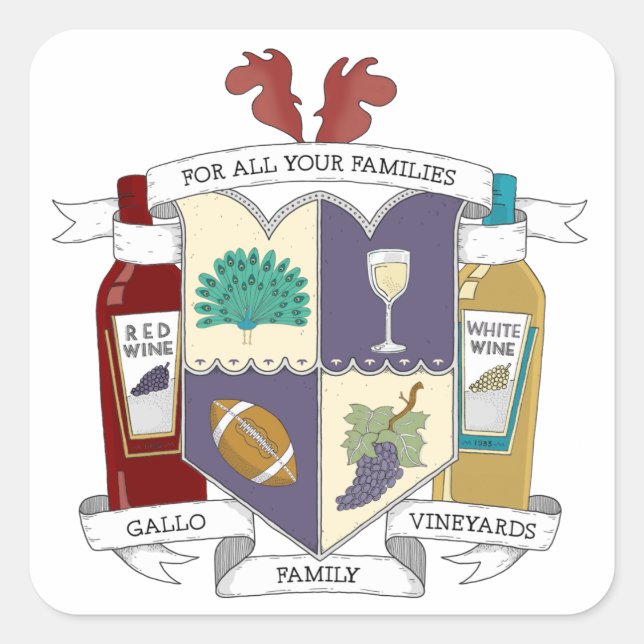 Adesivo Quadrado Vinheta Quadrada - Grande (Frente)