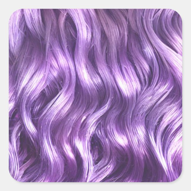 Adesivo Quadrado Vinheta Quadrada Lilac Hair (Frente)