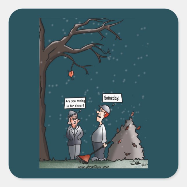 Adesivo Quadrado Vinheta Quadrada por Alguns Dias (Frente)