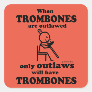 Adesivo Quadrado Vinheta quadrada proibida de Trombones