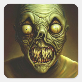 Adesivo Quadrado Vinheta quadrada Zombie