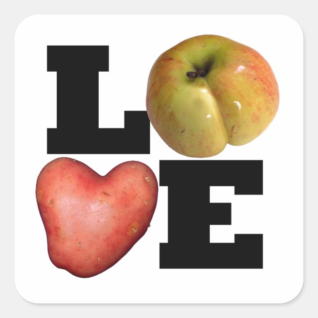 Adesivo Quadrado Vinheta quadrado da coleção LOVE (Frente)