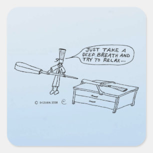 Adesivo Quadrado Vinheta Quadrado Respiratório Profundo