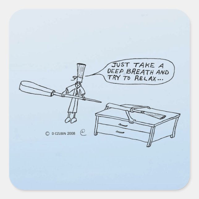 Adesivo Quadrado Vinheta Quadrado Respiratório Profundo (Frente)